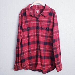 Carhartt Flannel Buttondown Red and Black Plaid